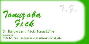 tonuzoba fick business card
